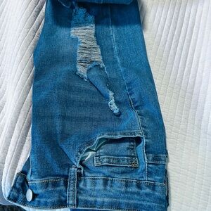 SHEIN Blue Distressed Women Jeans
